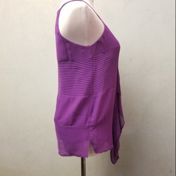 Madison Marcus Pintucked Ruffled 100% Silk top women's size Small (M9) - Picture 6 of 6